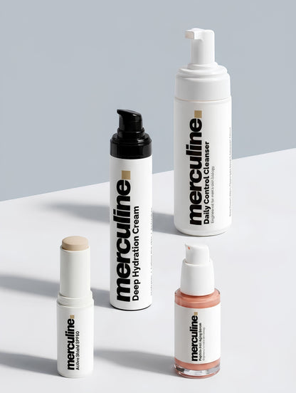 merculine The Hydration Reset — dry skin bundle: cleanser, peptide serum, deep hydration cream, SPF50